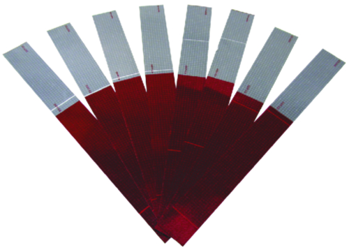 Anderson Marine 465K Red and White Reflective Marking Tape Strips - 18 Inches Long